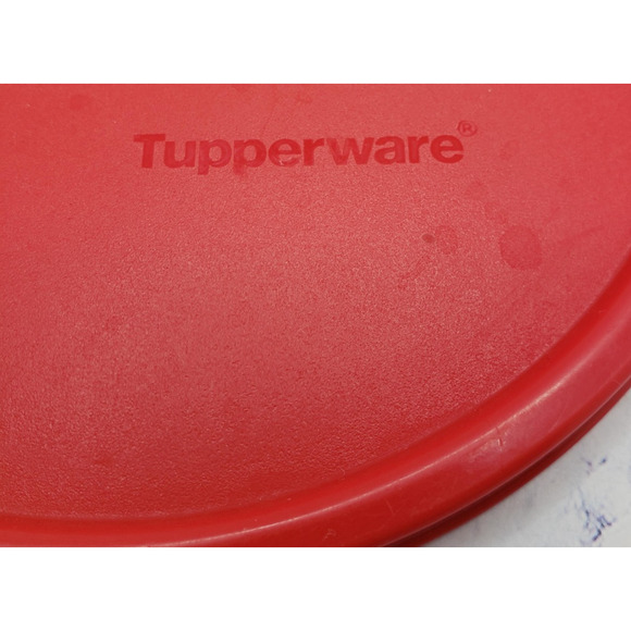 Tupperware 1405-27 Round Maroon Wonder Bowl With Red Butterfly Tab Lid 3131B-3 - Picture 11 of 12